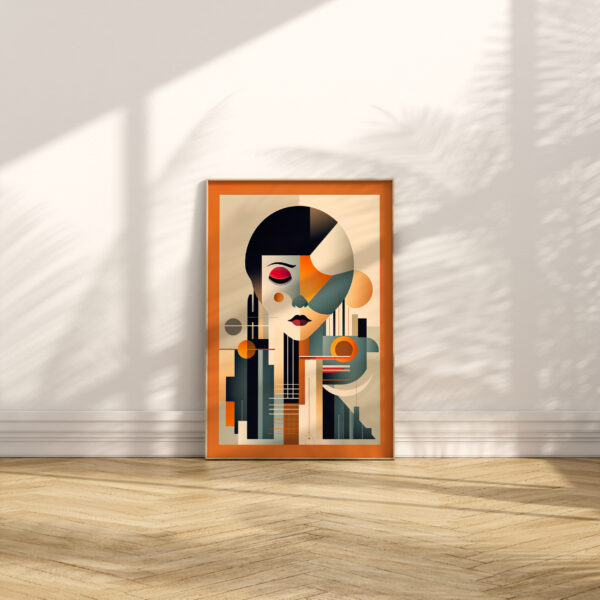 Abstract Female Face, Bauhaus Print