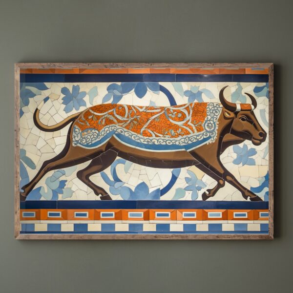 Bull of Knossis Tapestry print