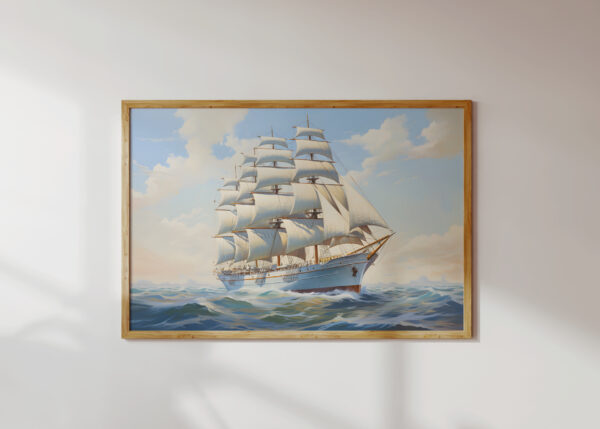 Large White Sailing Ship